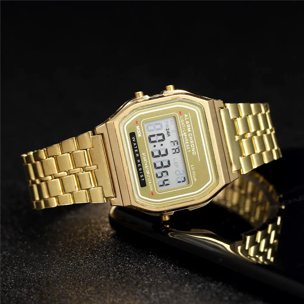 Luxury Women's Rose Gold Silicone Watches Women Fashion LED Digital Clock Casual Ladies Electronic Watch Reloj Mujer 2022