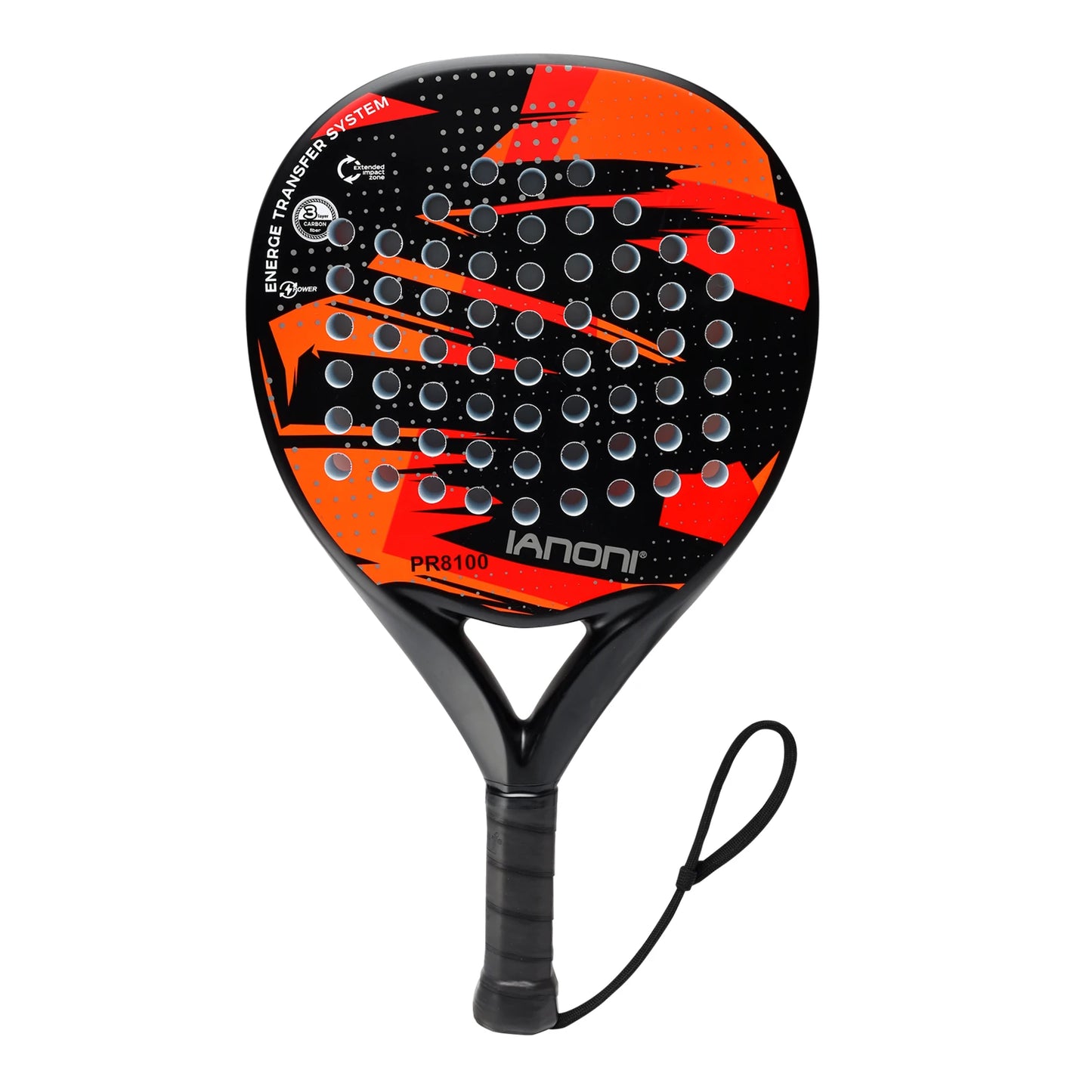 IANONI Padel Racket Carbon Fiber Surface with EVA Memory Flex Foam Core Padel Tennis Racquets Lightweight