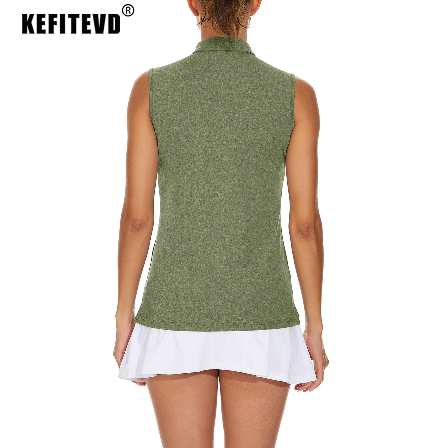 KEFITEVD – gilet de Golf d'été pour femmes, polo sans manches, respirant, séchage rapide, léger, débardeur de Sport, Tennis, course à pied, hauts de gymnastique