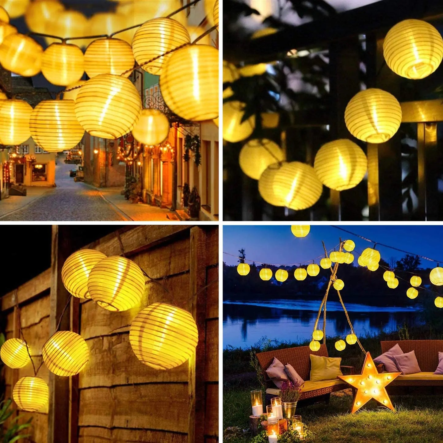 Waterproof Lantern Solar String Fairy Lights 6.5M 30 LED Outdoor Garland Patio Light Solar Power Lamp Christmas for Garden Decor