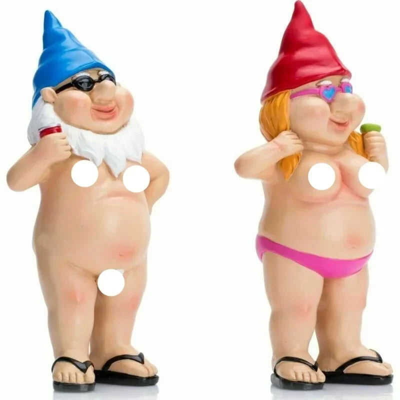 Naughty Dwarf Garden Statue Nude Funny Gift Statue Decoration Nudist High Quality Life Decoration Garden Decoration Outdoor