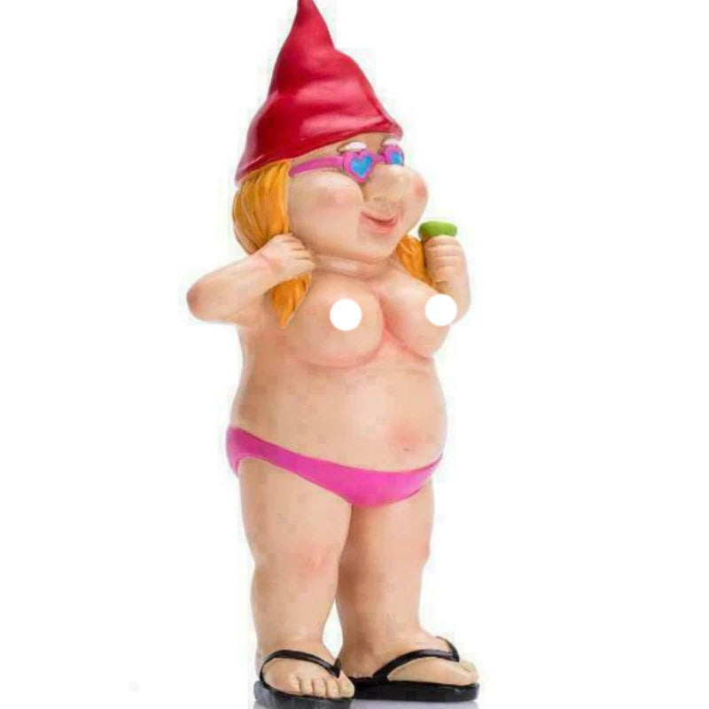 Naughty Dwarf Garden Statue Nude Funny Gift Statue Decoration Nudist High Quality Life Decoration Garden Decoration Outdoor