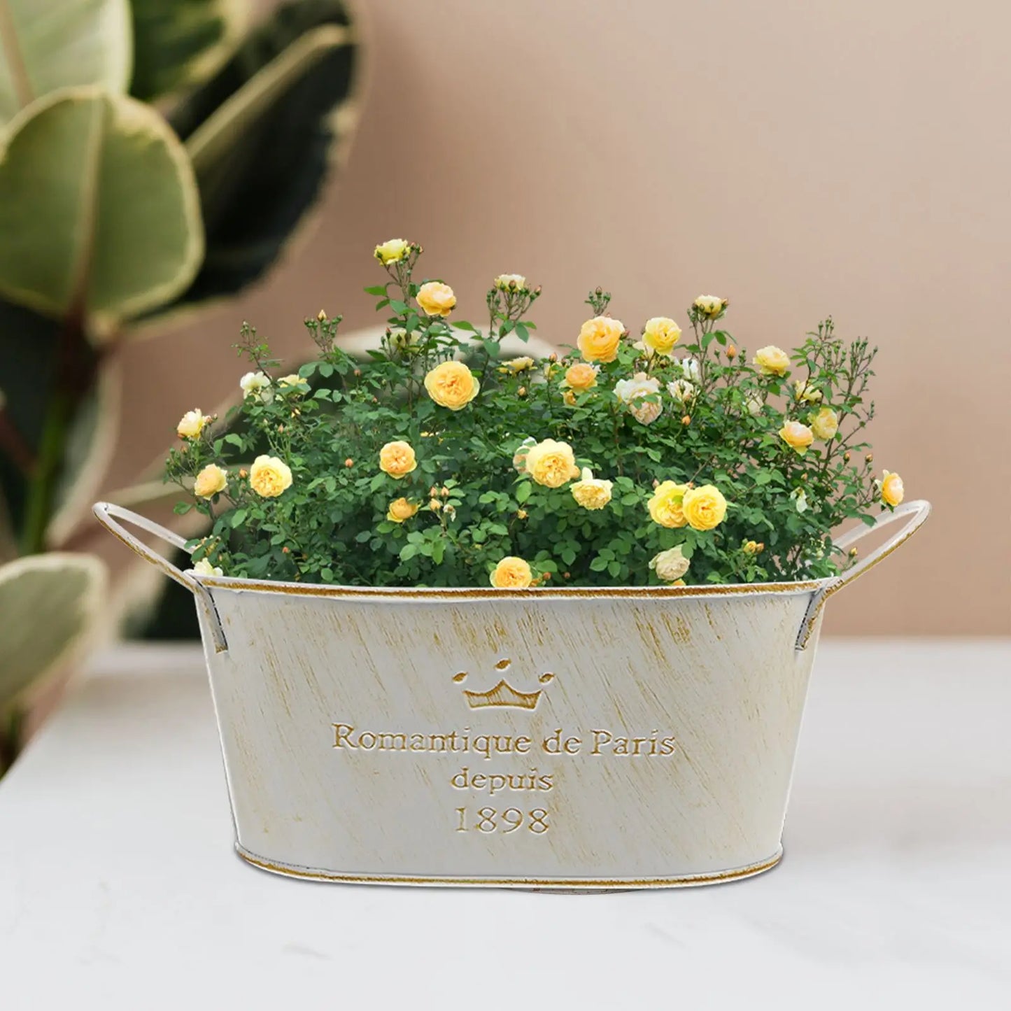 Metal Vases Vintage Flower Pot Retro Flower Pot Farmhouse Flower Vases Vintage Flower Bucket Vintage Flower Jugs Vintage Planter