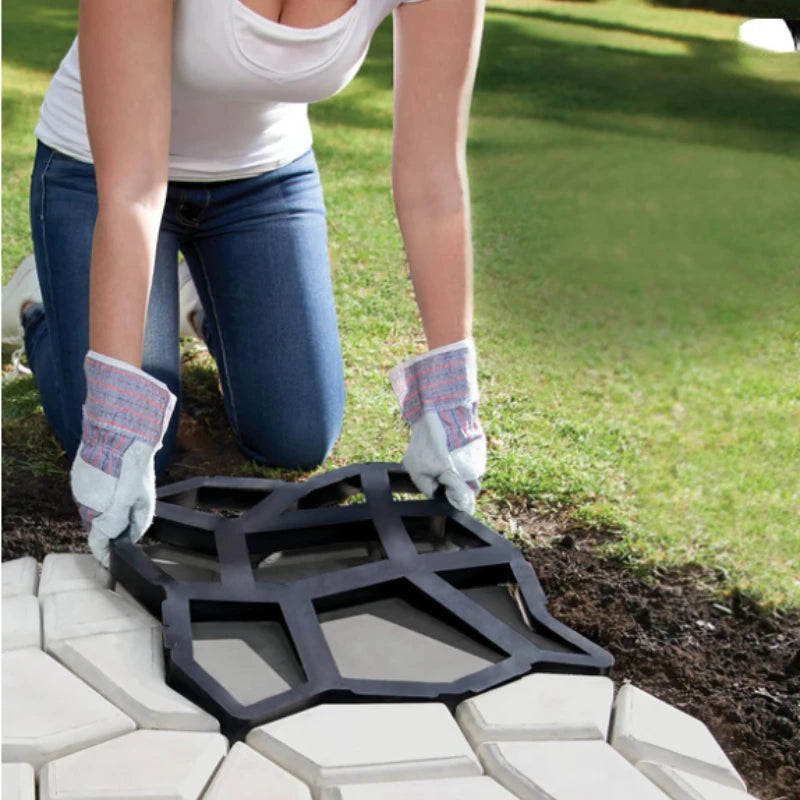 Garden Floor Walk Pavement Mold DIY Manually Paving Cement Stone Road Path Maker