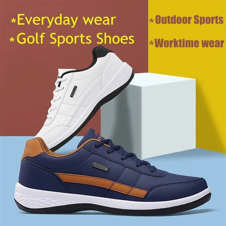 2023 Novos Sapatos de Golfe Leves Masculinos Sapatos Esportivos Casuais Respiráveis ​​Impermeáveis ​​Antiderrapantes Sapatos Ao Ar Livre Masculino Tamanho 38-48