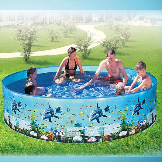 Portable Swimming Pools for Kids Toddlers Bathing Tub Collapsible Kiddie Pool Quick Pop Up Foldable Wadding Snapset Pool