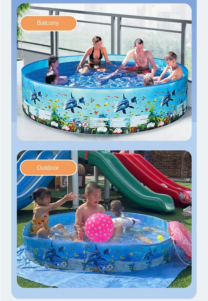 Piscines portables pour enfants en bas âge, baignoire pliable pour enfants, piscine à pression rapide en ouate pliable