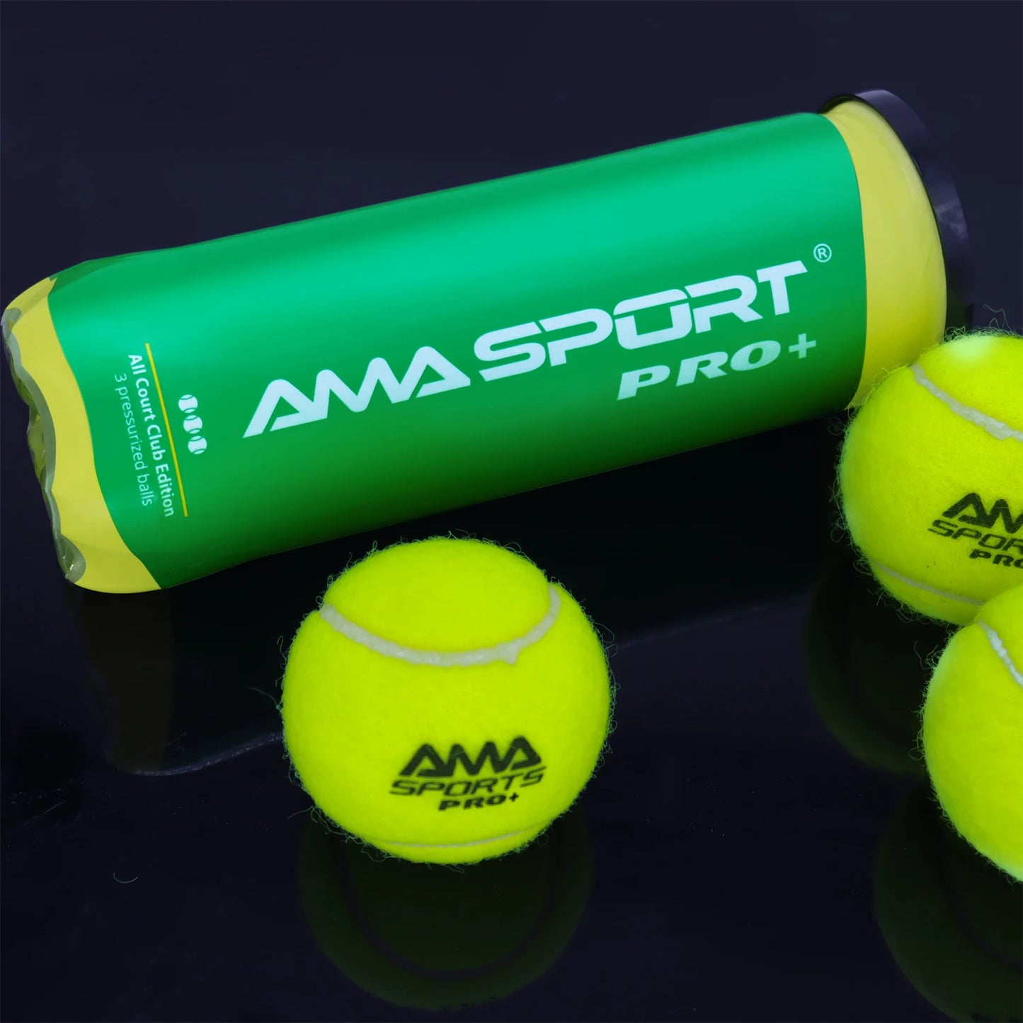 AMASPORT Professional Tennis  Padel Paddle Training Ball 3Pcs Pro/Pro+ Match Balls High Elasticity Resistant Durable Excesice