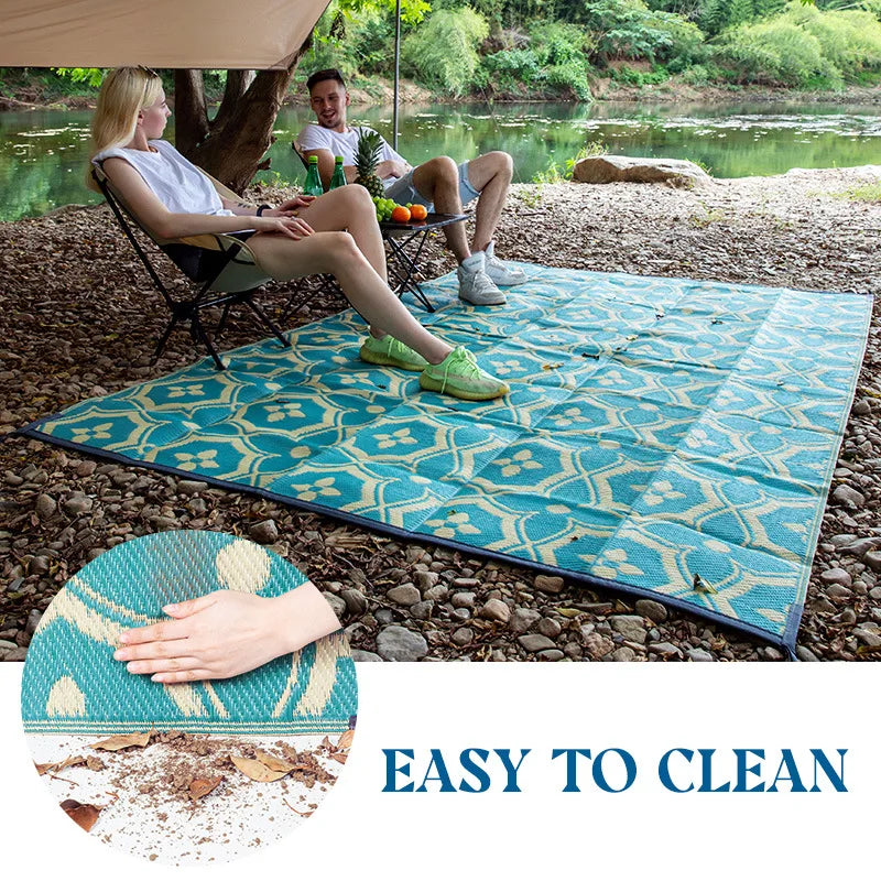 Bubble Kiss Outdoor Rugs for Patios Clearance 6'X9' Easy Cleaning Patio Picnic Carpet Portable Comfortable Hollow Woven Carpet