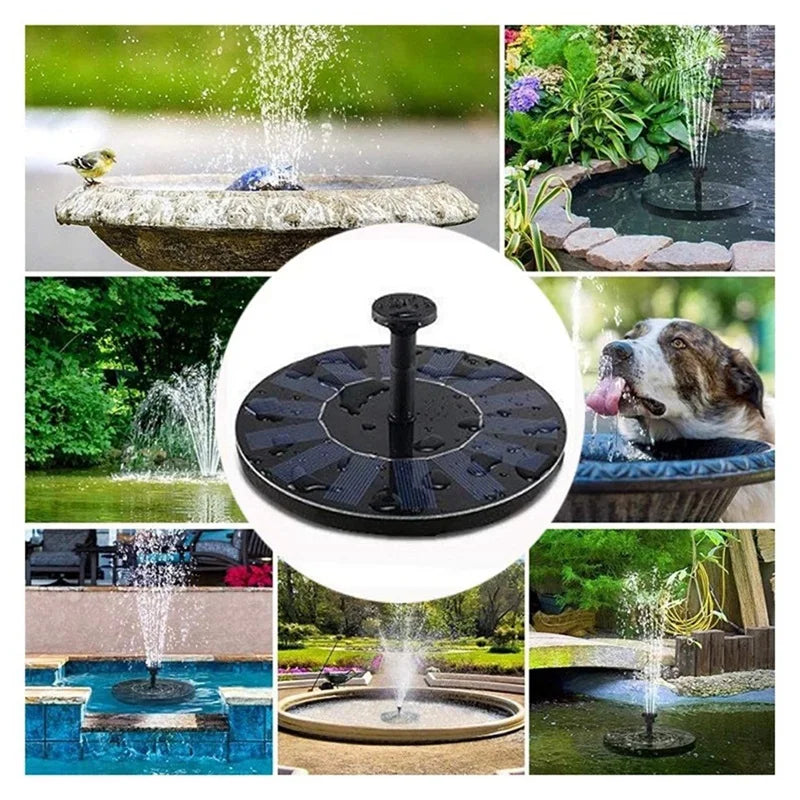 Solar Fountain Pump Water Pump With 6 Nozzles For Bird Bath Ponds Garden,Swimming Pool Fish Tank, Outdoor Solar Powered Fountain