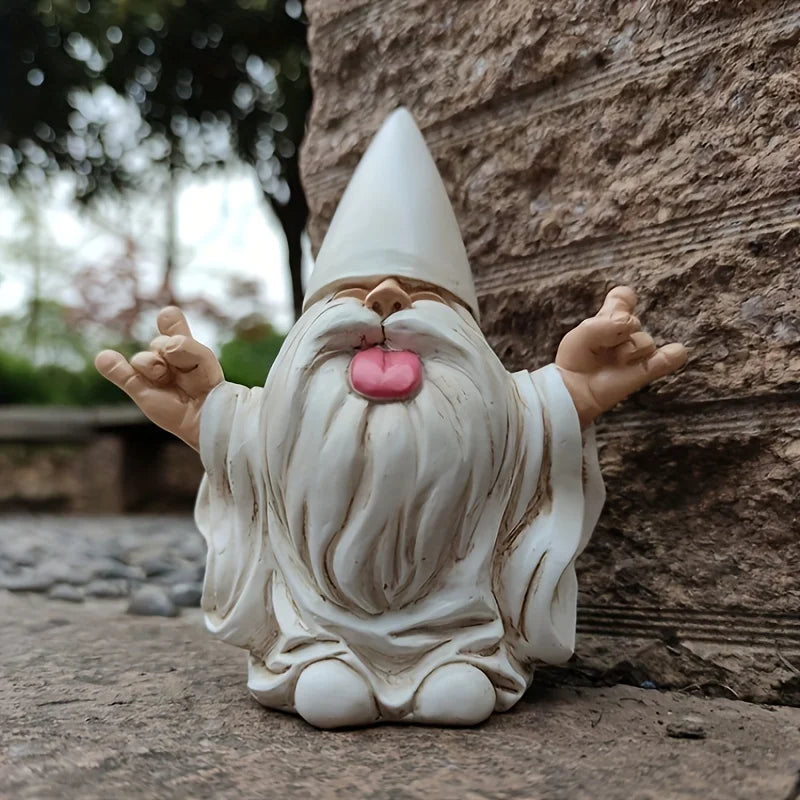 1pc Rocker Gnome Garden Statues Will Rock Your Fairy Garden And Garden Gnomes Outdoor Statues, Garden Gnome Statue, Garden Decor