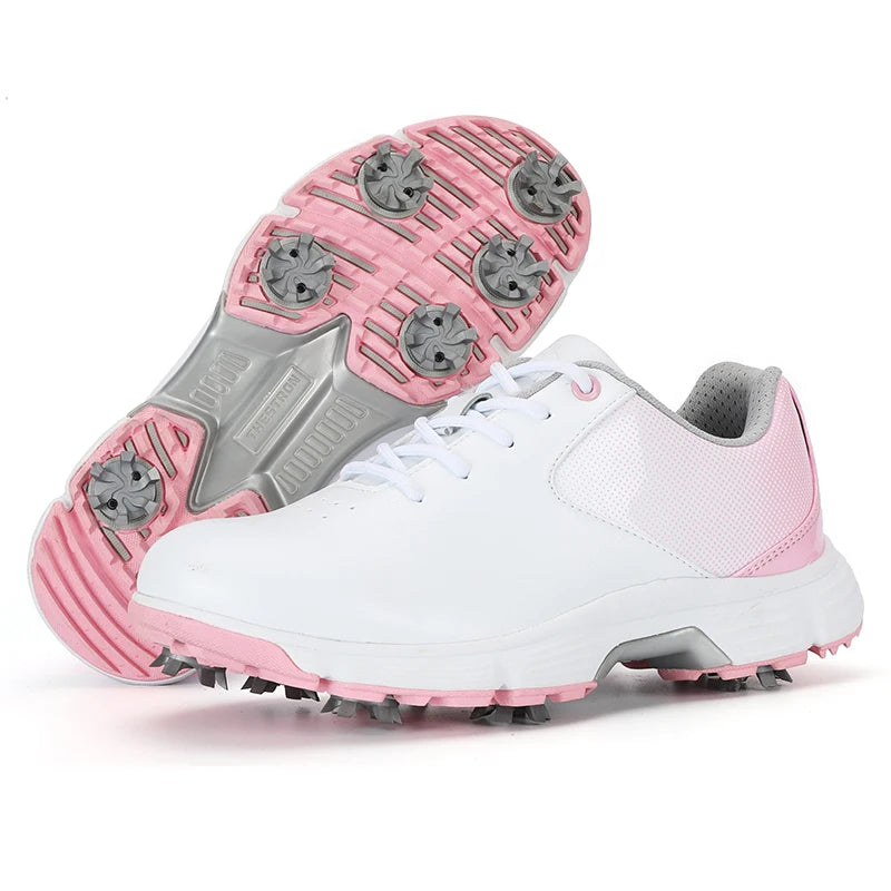 New Golf Shoes Women Spikes Golf Sneakers Light Weight Walking Shoes Outdoor Gym Sneakers