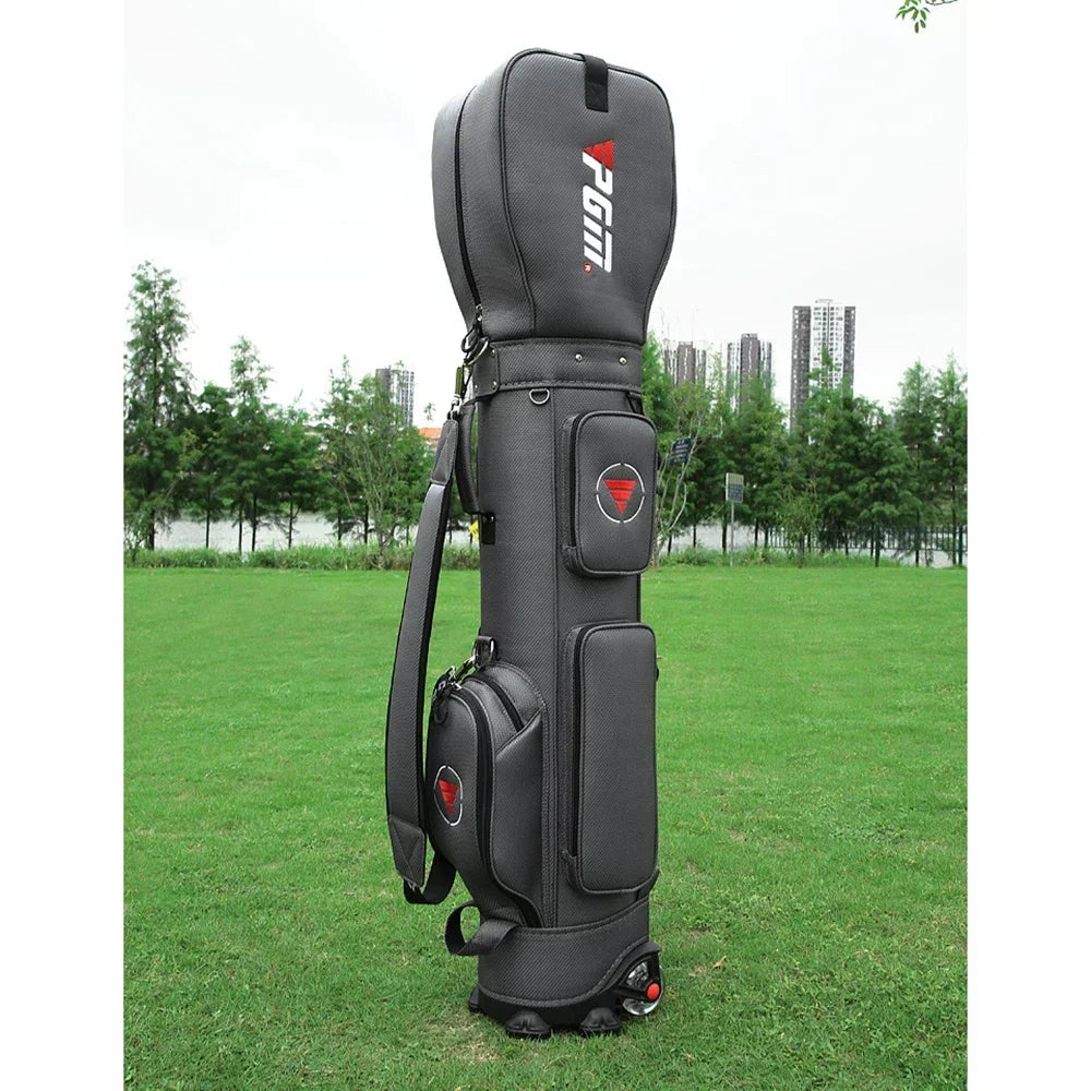 PGM Golf Bag with Wheels Ultra-light Sport Standard Golf Bags Large Capacity Golf Aviation Ball Storage Multifunctional QB069