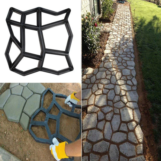 Garden Floor Walk Pavement Mold DIY Manually Paving Cement Stone Road Path Maker