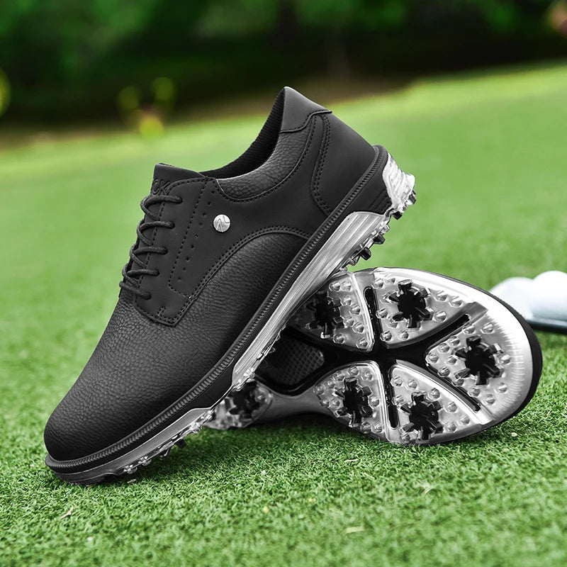 Golf Shoes waterproof Golfer Sport shoes Man Ankle Golf Sneaker supplies Golfing Shoes Non Slip Comfortable Walking Shoe black