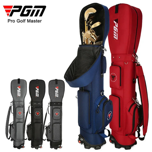 PGM Golf Bag with Wheels Ultra-light Sport Standard Golf Bags Large Capacity Golf Aviation Ball Storage Multifunctional QB069