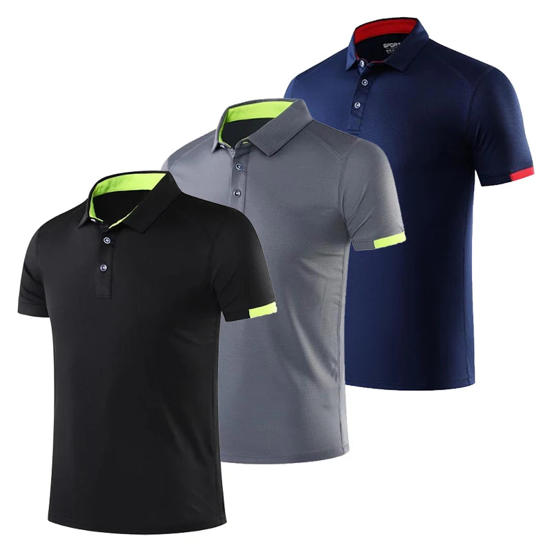 Maillot de Golf et de Tennis pour hommes, sweat-shirt de course, hauts de Sport, de Fitness, chemises de grande taille, vêtements d'entraînement respirants à séchage rapide 6XL