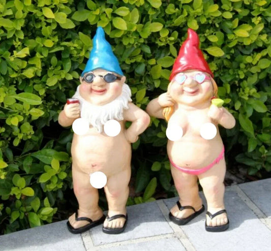 Naughty Dwarf Garden Statue Nude Funny Gift Statue Decoration Nudist High Quality Life Decoration Garden Decoration Outdoor