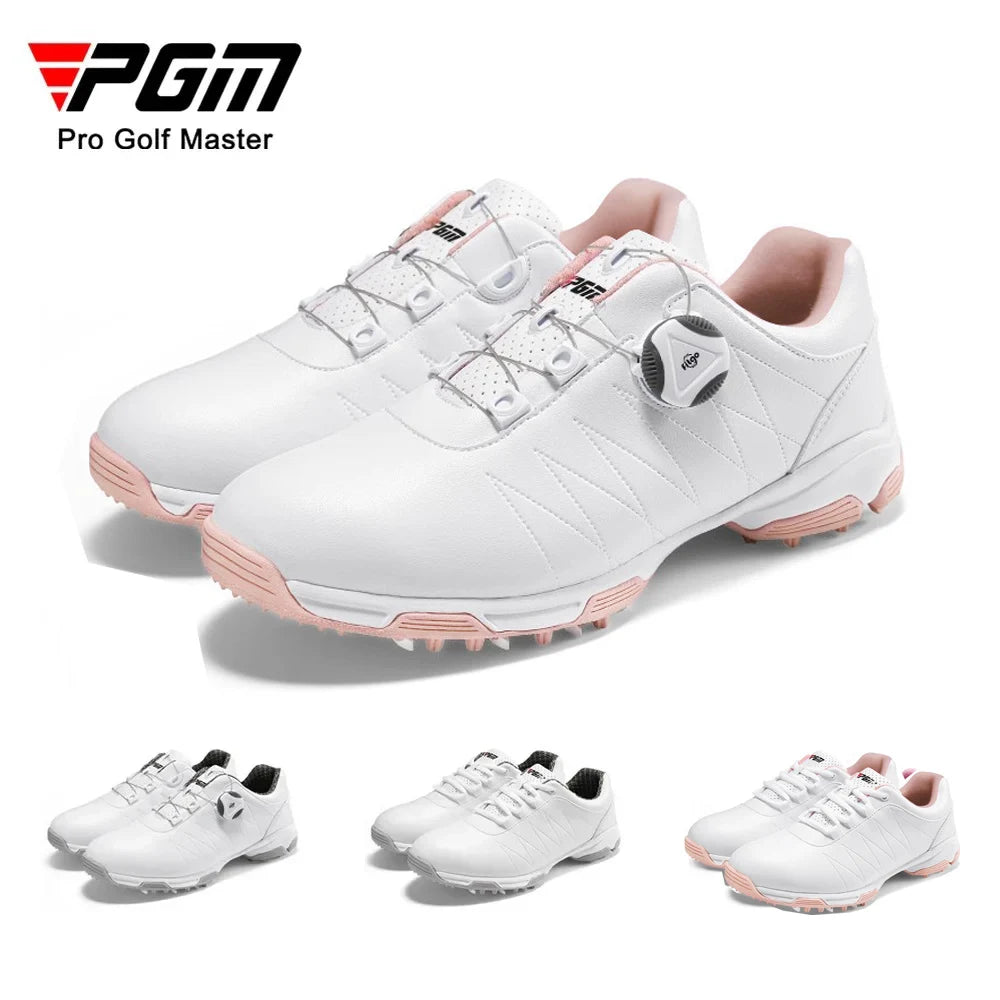 PGM XZ082 femmes chaussures de Golf imperméable léger bouton boucle lacet baskets dames respirant antidérapant formateurs chaussures