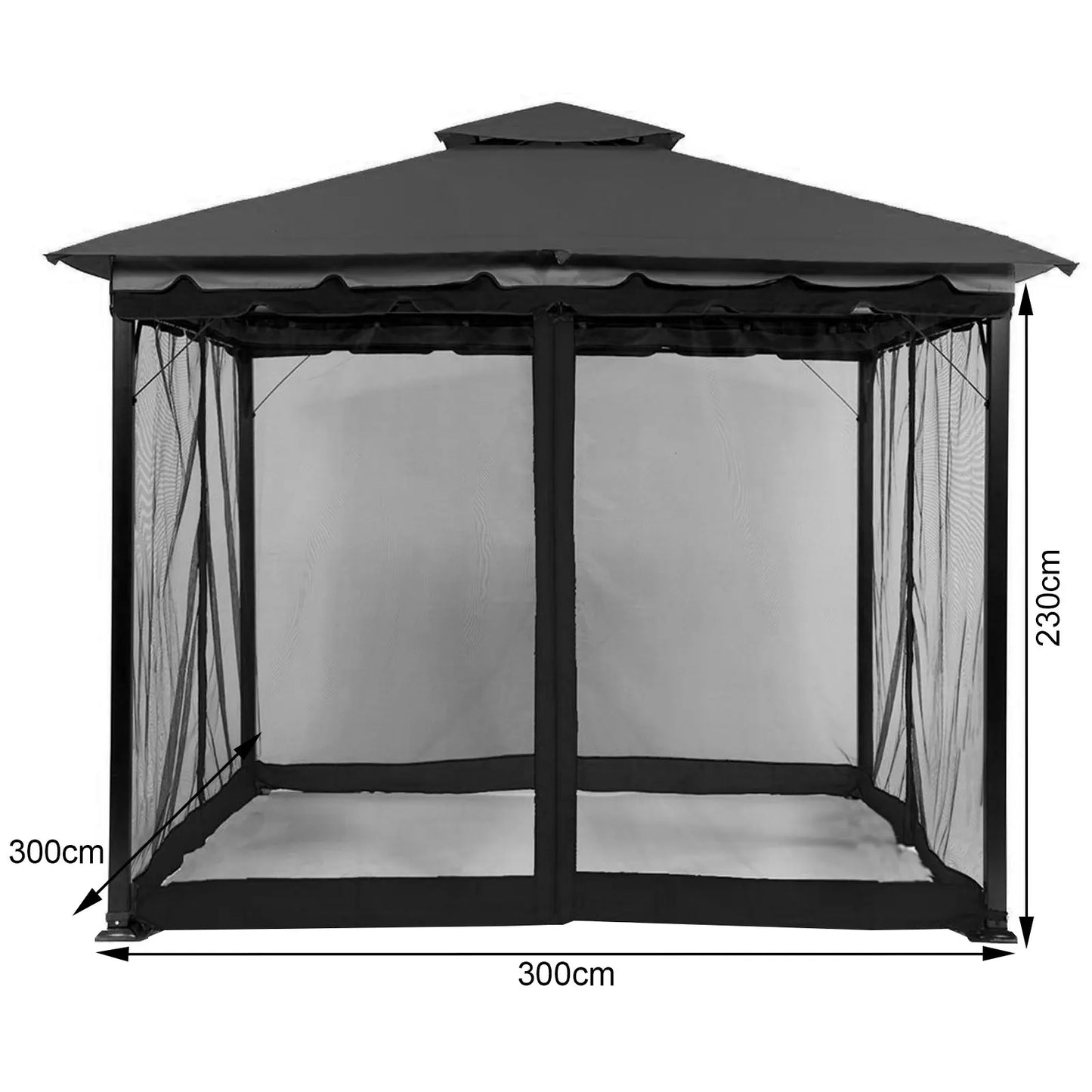 Gazebo extérieur moustiquaire de remplacement universel auvent filet écran 4 panneaux paroi latérale rideau avec fermetures à glissière pour jardin patio