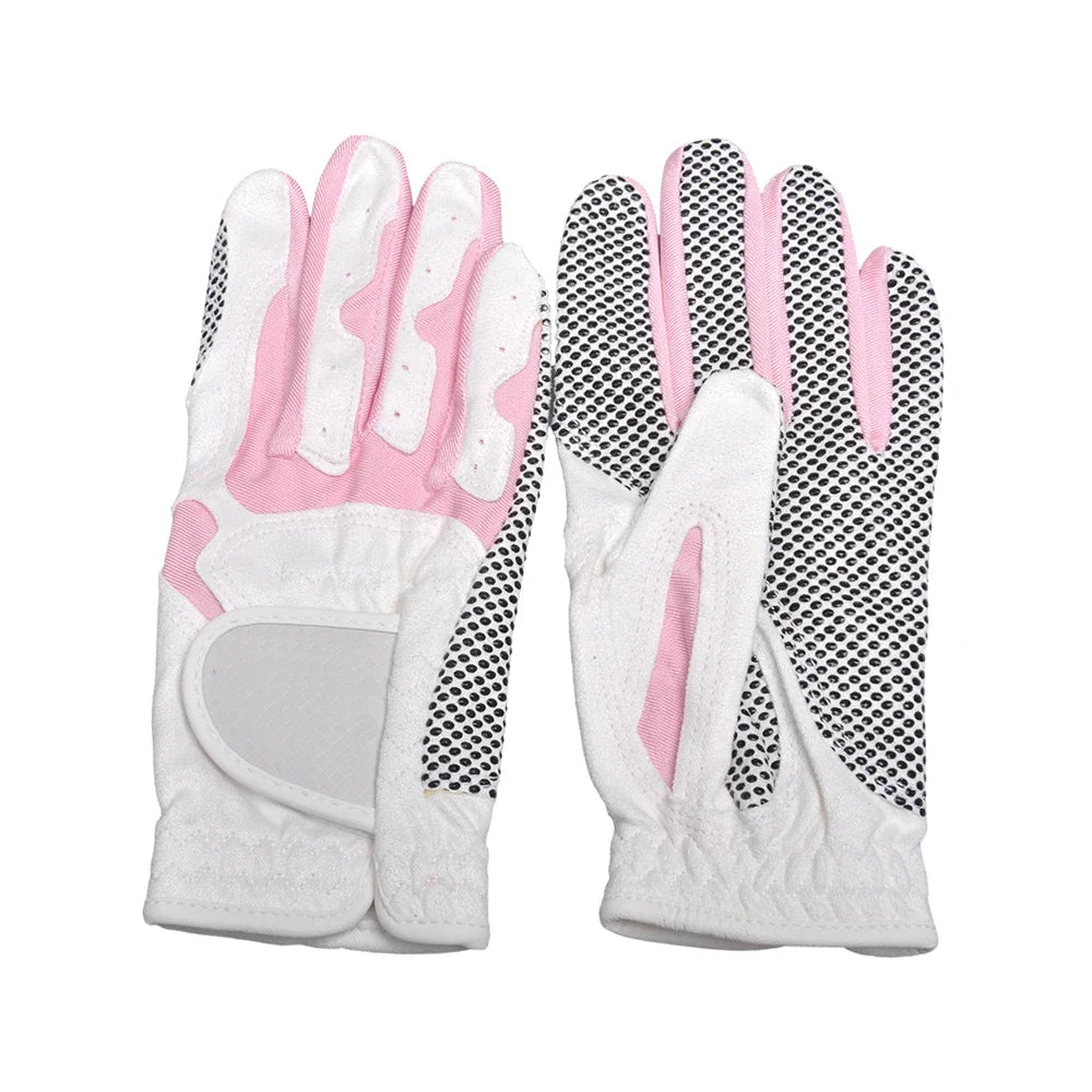 PGM Women's Golf Gloves ST018 Left Hand & Right Hand Nanometer Cloth Golf Breathable Palm Protection High Quality Sport Gloves