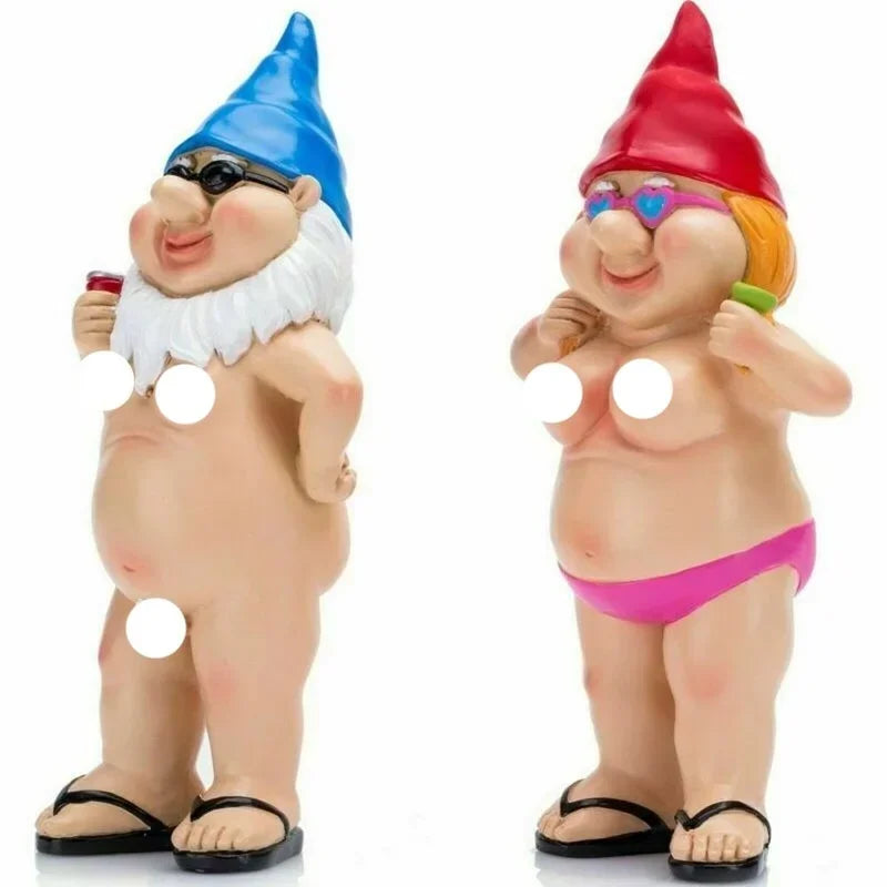 Naughty Dwarf Garden Statue Nude Funny Gift Statue Decoration Nudist High Quality Life Decoration Garden Decoration Outdoor