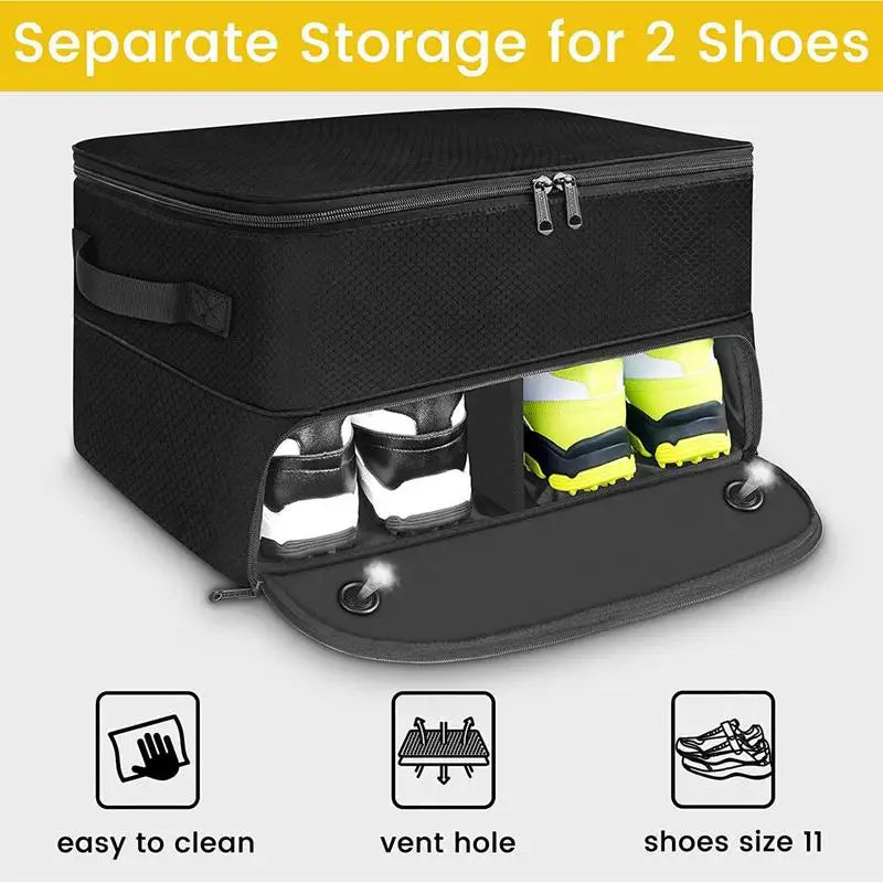 Car Trunk Organizer Golf Shoe Bag Collapsible Outdoor Trunk Golf Accessory Bag Portable Unisex Golf Ball Box Trunk Organizer