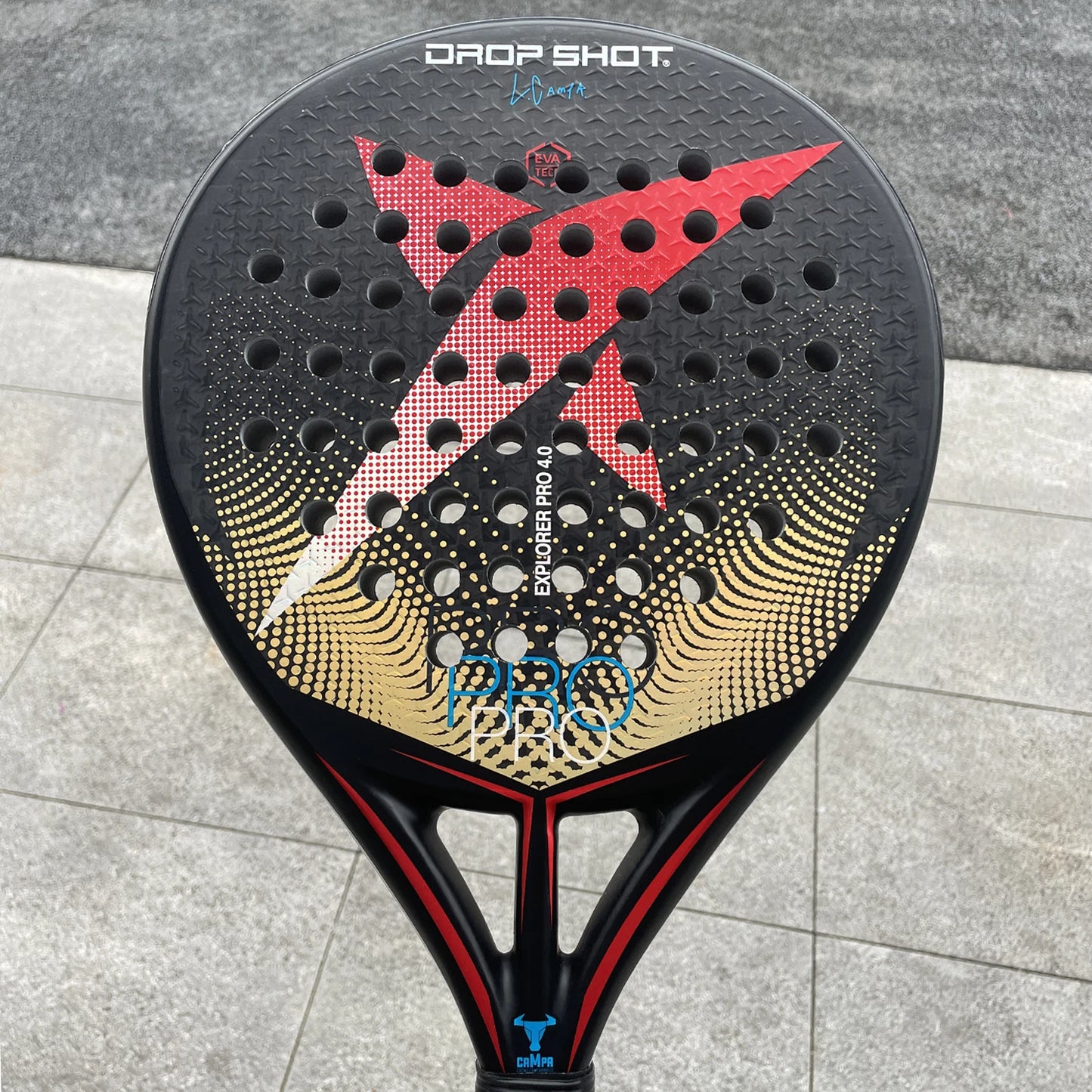 EXPLORER PRO 4.0 Mens Tennis Padel Racket 3K/12K Carbon Fiber EVA Padel Paddle Racket with Cover Bag